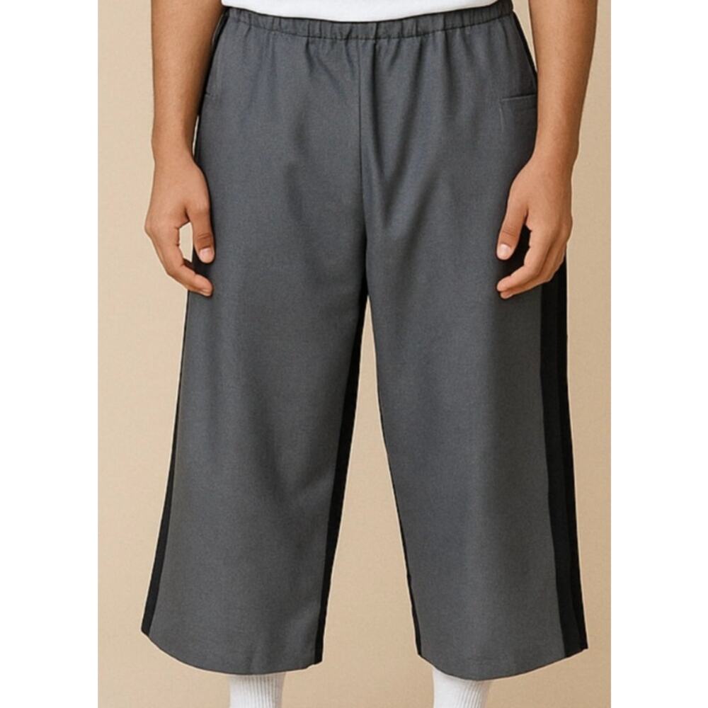 Parc. 1 Colorblock Gray Black Cropped Pants Estimated SZ LG Stylish Oversized